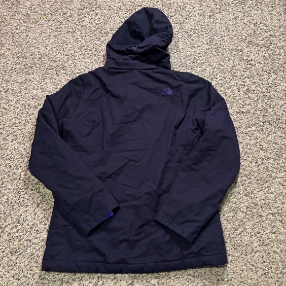 The North Face Womens M Purple Hooded Waterproof Jacket W/ Fleece Lined Interior - Picture 2 of 8